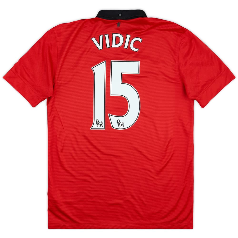 2013-14 Manchester United Home Shirt Vidic #15 - 8/10 - (S)