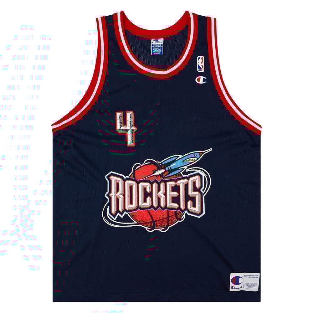 1996-00 Houston Rockets Barkley #4 Champion Away Jersey (Good) XL