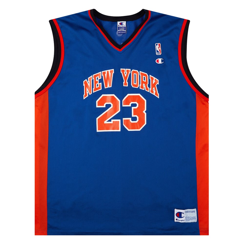 2001-02 New York Knicks Camby #23 Champion Away Jersey (Excellent) XL