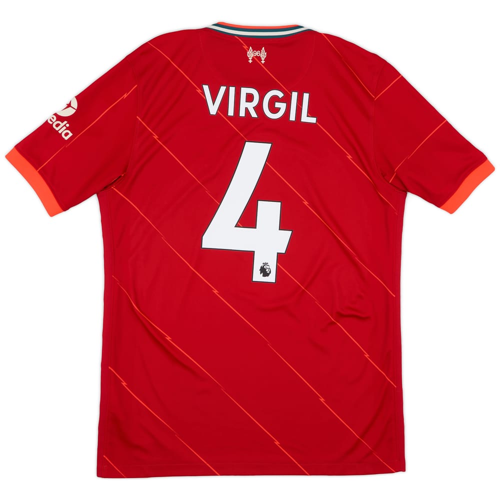 2021-22 Liverpool Home Shirt Virgil #4 - 10/10 - (M)