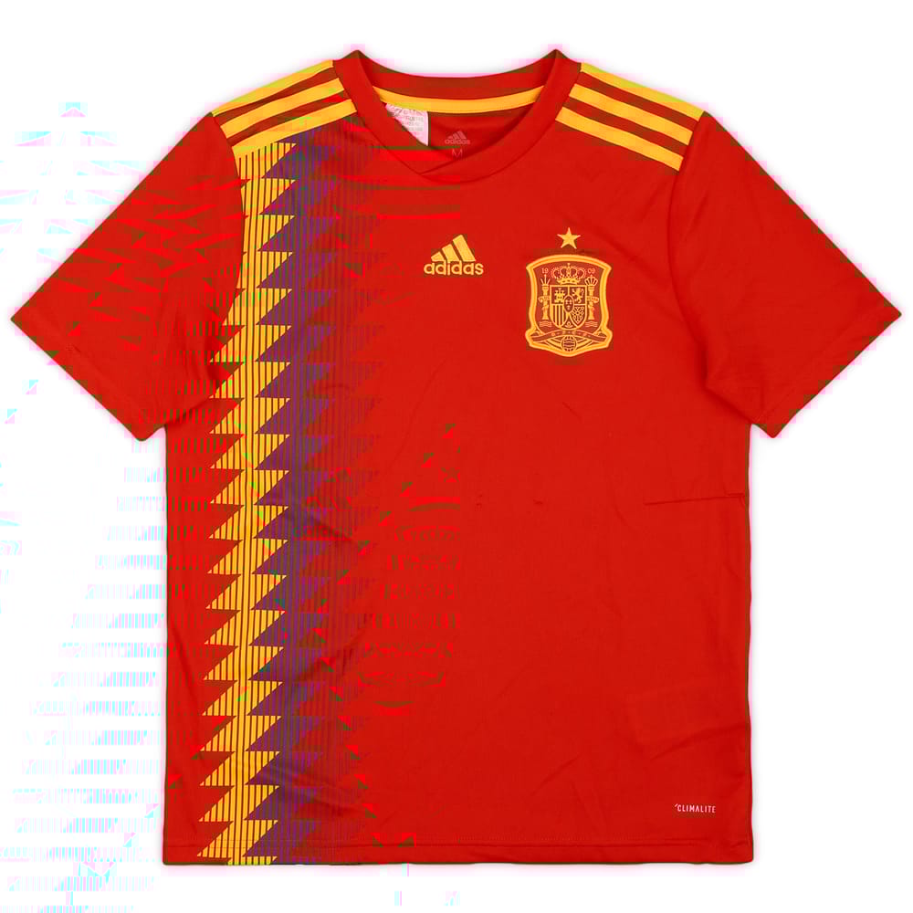 2018-19 Spain Home Shirt - 7/10 - (M.Boys)