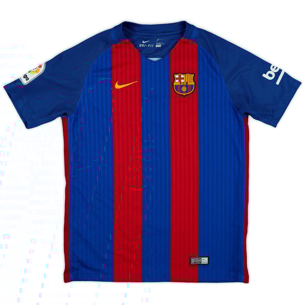 2016-17 Barcelona Home Shirt - 8/10 - (L.Boys)