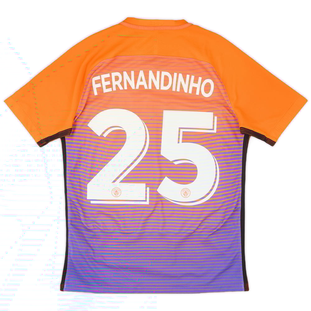 2016-17 Manchester City Authentic Third Shirt Fernandinho #25 - 8/10 - (M)