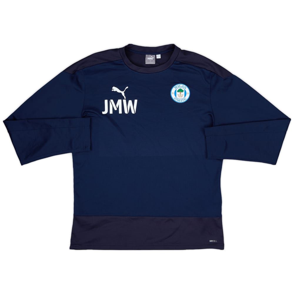 2019-20 Wigan Staff Issue Puma 1/4 Zip Drill Top JMW - 10/10 - (L)