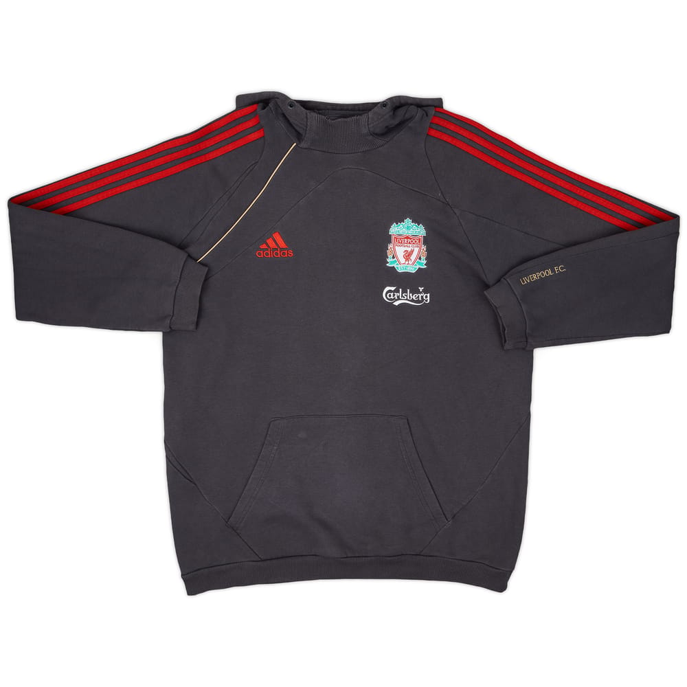 2009-10 Liverpool adidas Hooded Sweat Top - 8/10 - (L)
