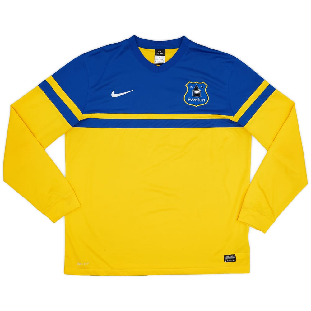 2013-14 Everton Away L/S Shirt - 8/10 - (XL)