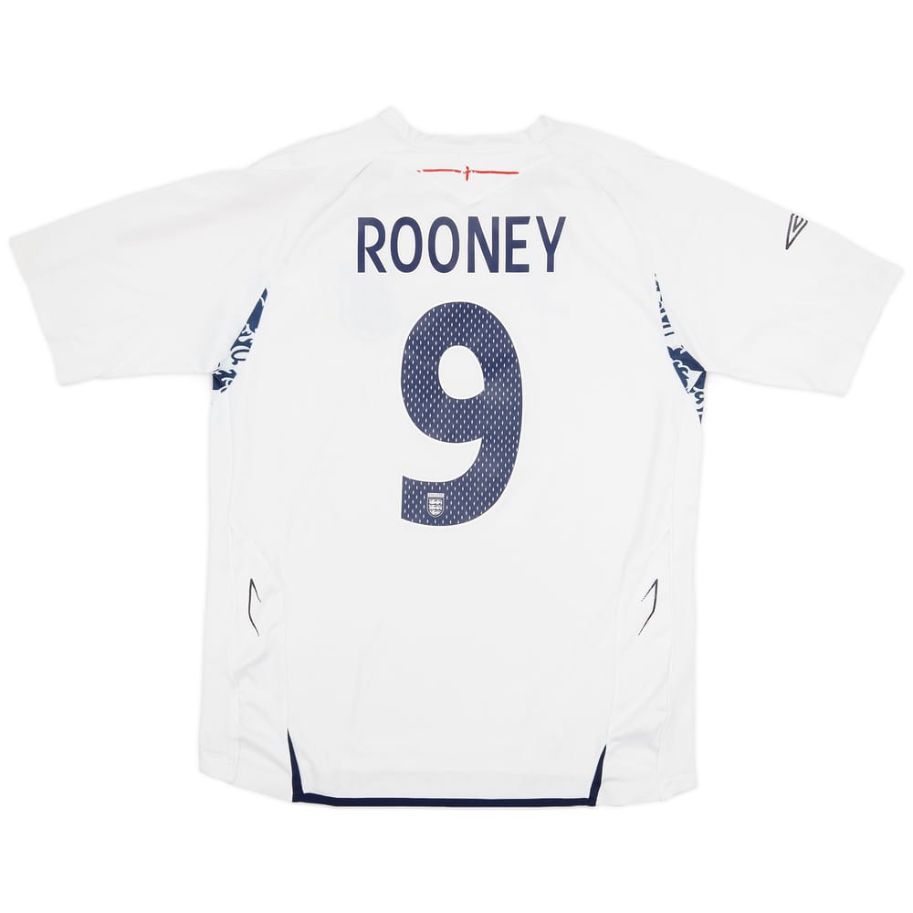 2007-09 England Home Shirt Rooney #9 - 7/10 - (L)