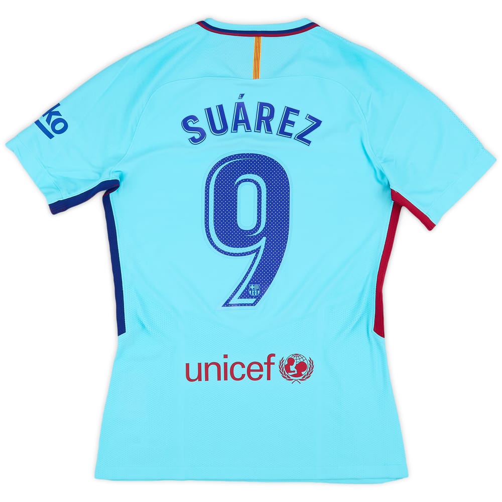 2017-18 Barcelona Authentic Away Shirt Suárez #9 (M)