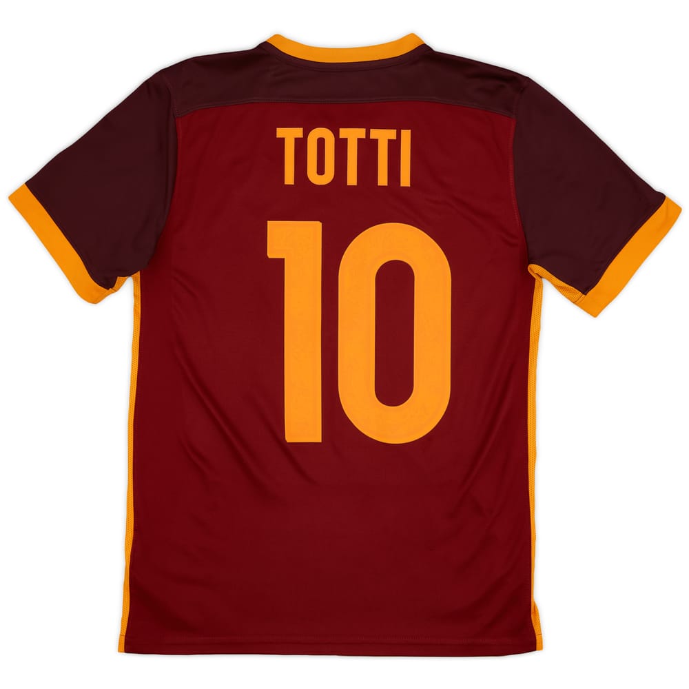 2015-16 Roma Home Shirt Totti #10 - 8/10 - (S)