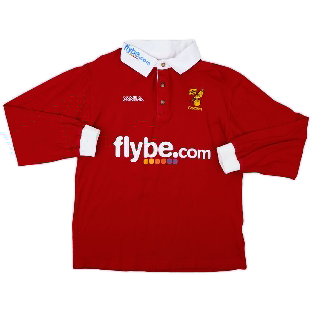 2007-08 Norwich City Xara Polo L/S Shirt - 8/10 - (S)