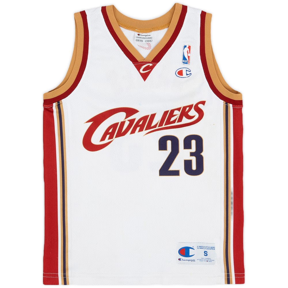 2003-10 Cleveland Cavaliers James #23 Champion Home Jersey - 5/10 - (S.Boys)