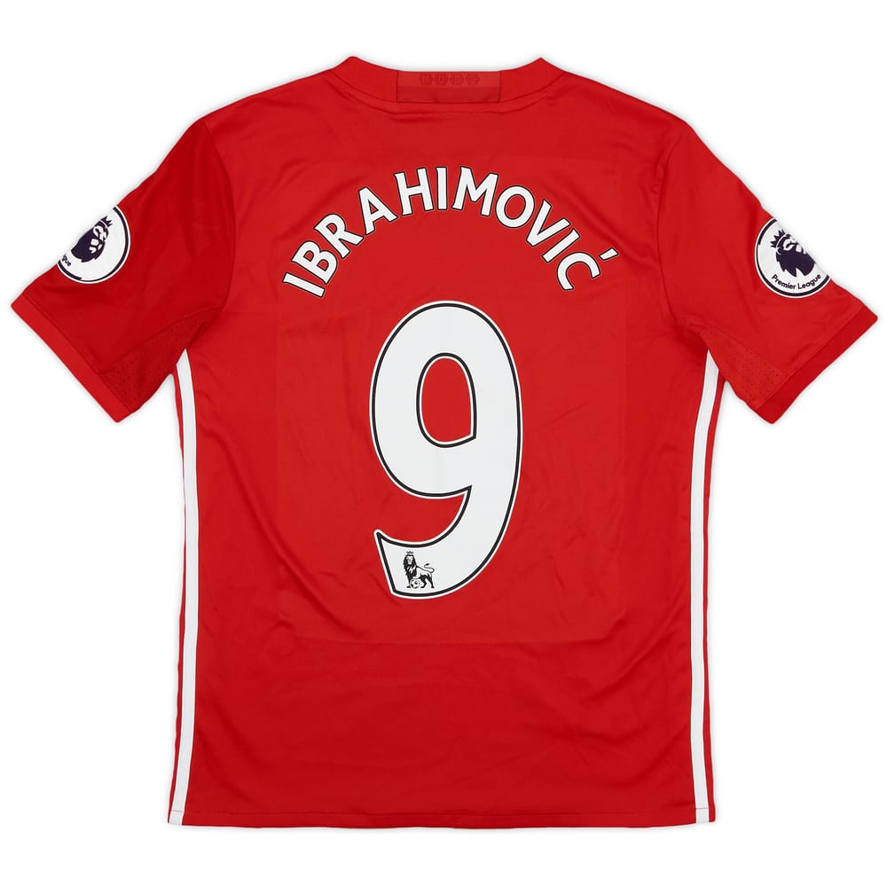 2016-17 Manchester United Home Shirt Ibrahimovic #9 - 8/10 - (M.Boys)
