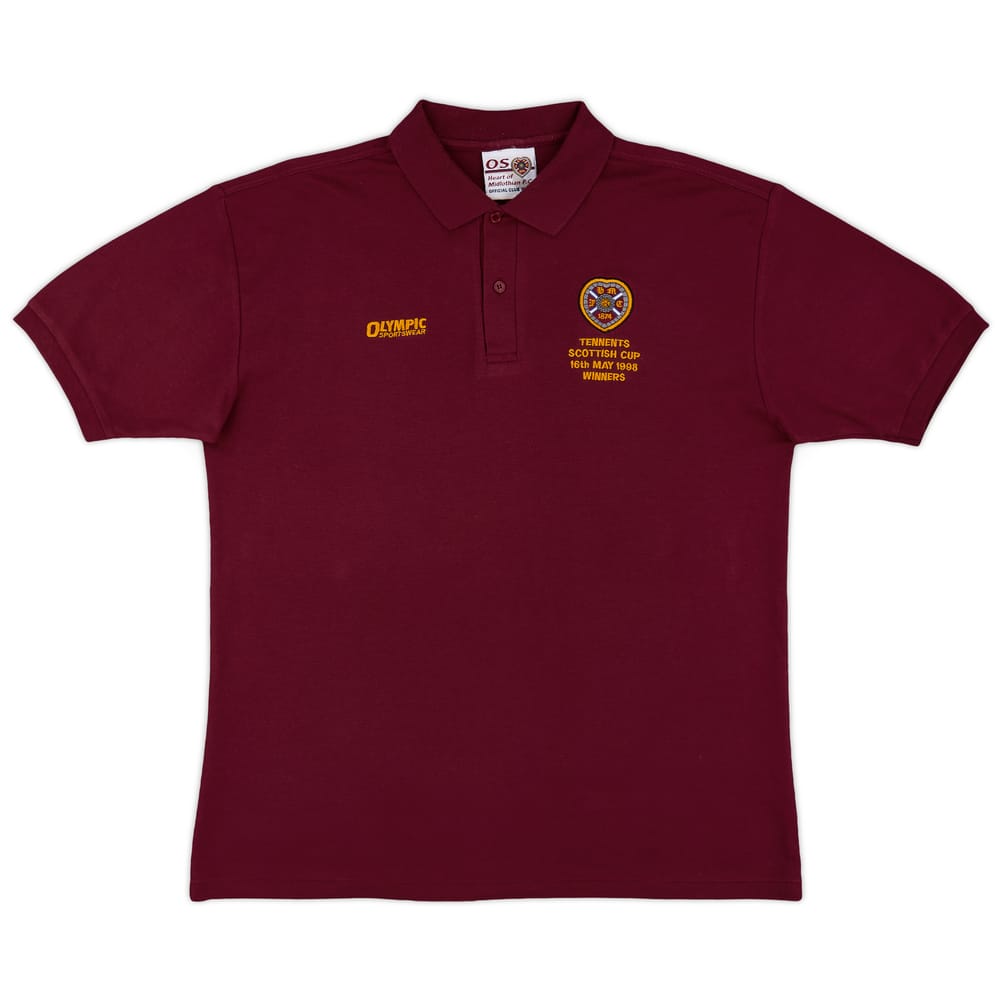 1997-98 Hearts Olympic Polo Shirt - 8/10 - (L)