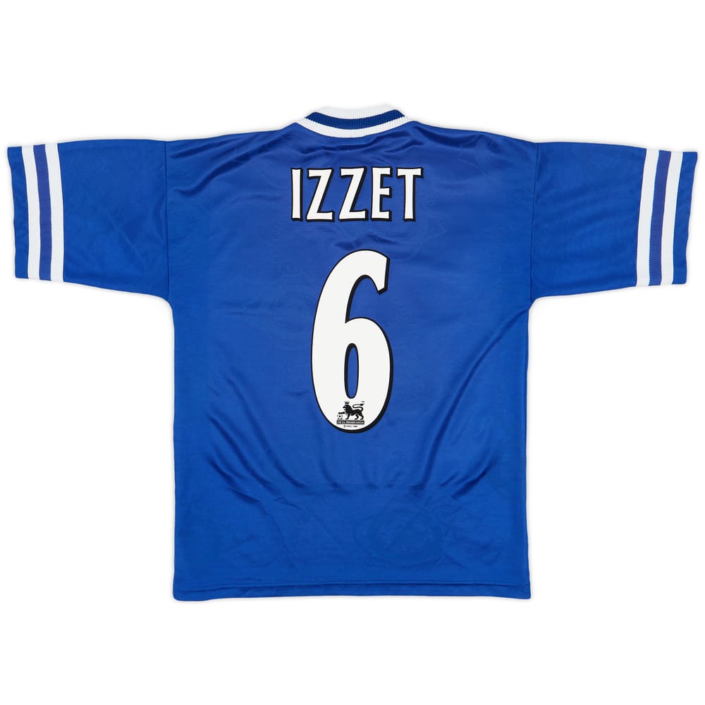 1996-98 Leicester Home Shirt Izzet #6 - 8/10 - (S)