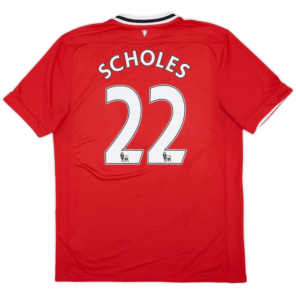 2011-12 Manchester United Home Shirt Scholes #22 - 8/10 - (S)