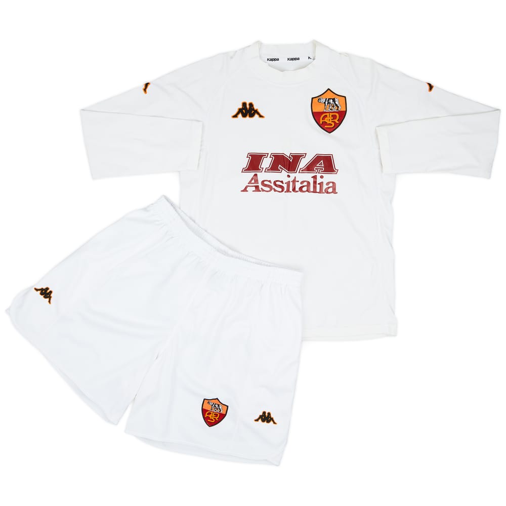 2000-01 Roma Away L/S Full Kit - 9/10 - (M)