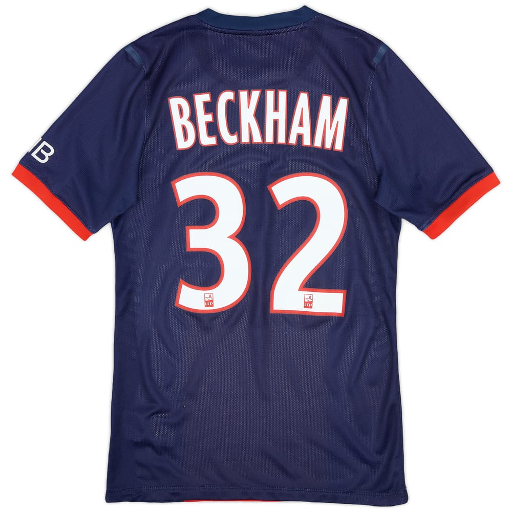 2013-14 Paris Saint-Germain Player Issue Home Shirt Beckham #23 - 6/10 - (S)