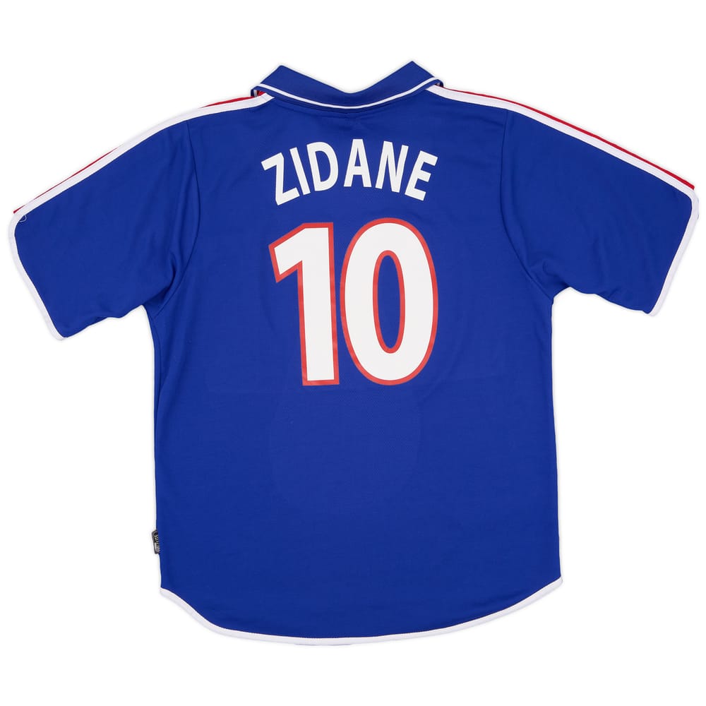 2000-02 France Home Shirt Zidane #10 - 8/10 - (L)