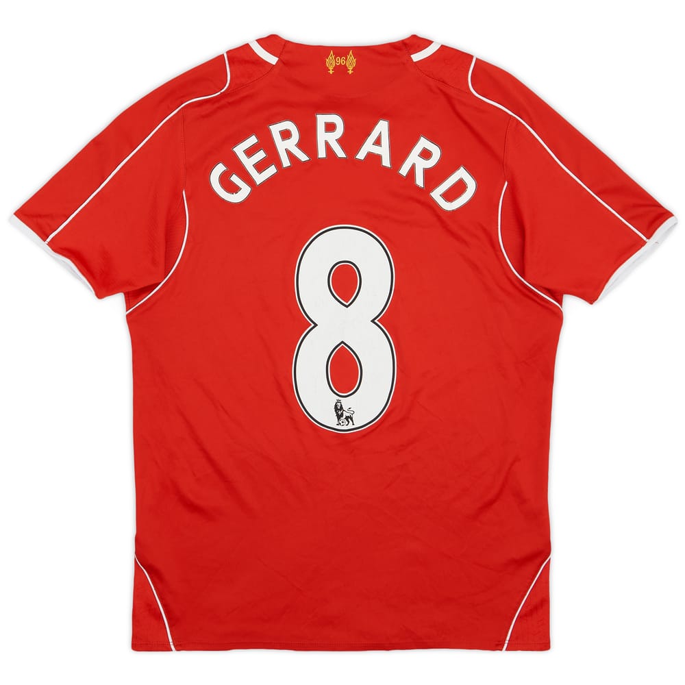 2014-15 Liverpool Home Shirt Gerrard #8 - 5/10 - (XL.Boys)