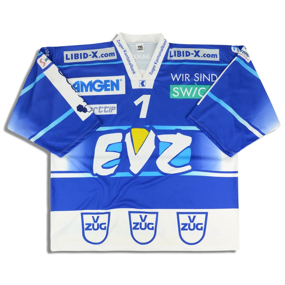 2005-06 EV Zug Walpen #1 TFS Jersey (Home) XL
