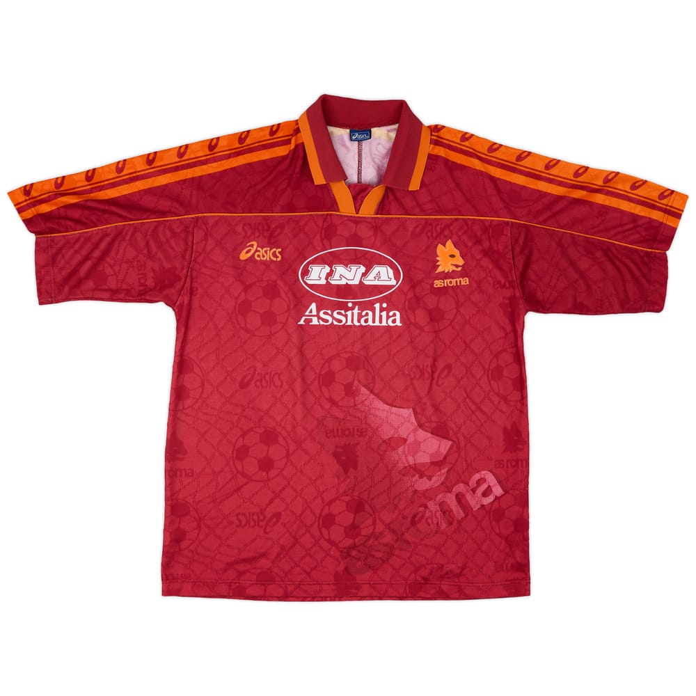 1995-96 Roma Home Shirt - 7/10 - (L)