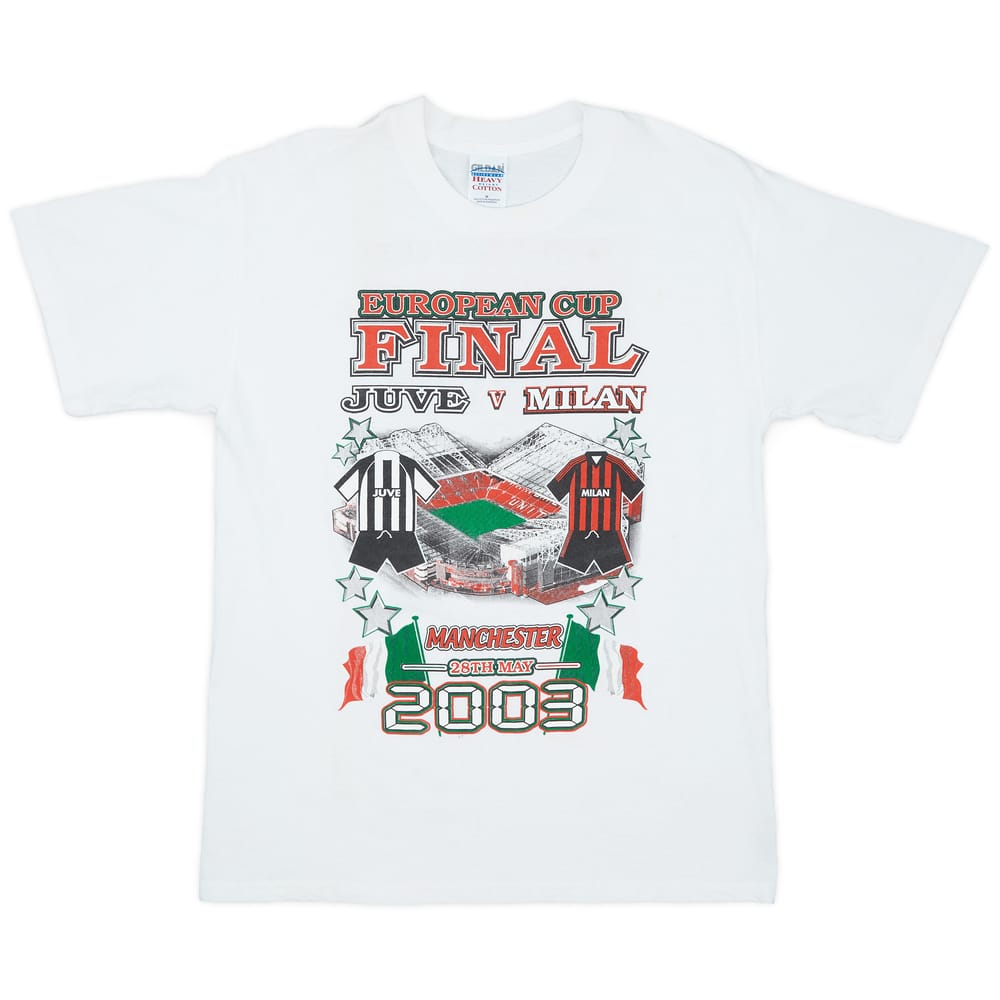 2003 Juventus v AC Milan Champions League Final Graphic Tee - 6/10 - (M)