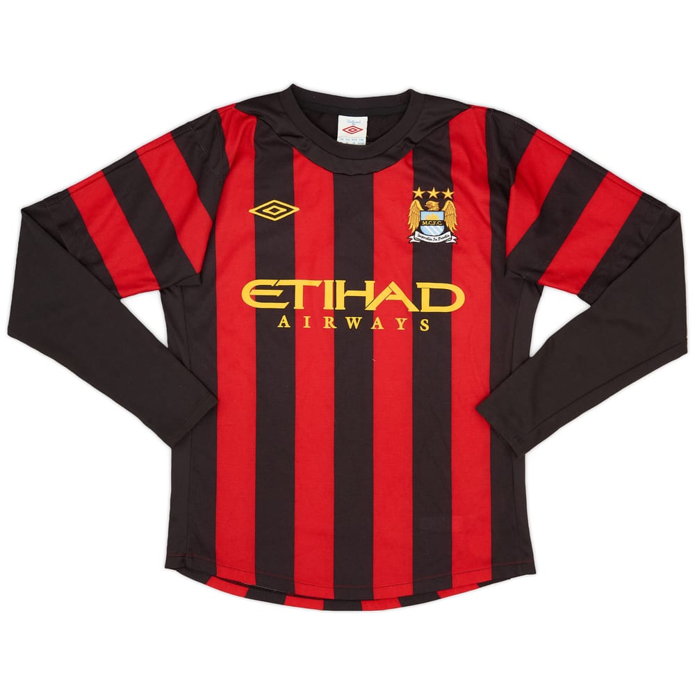 2011-12 Manchester City Away L/S Shirt - 7/10 - (S)