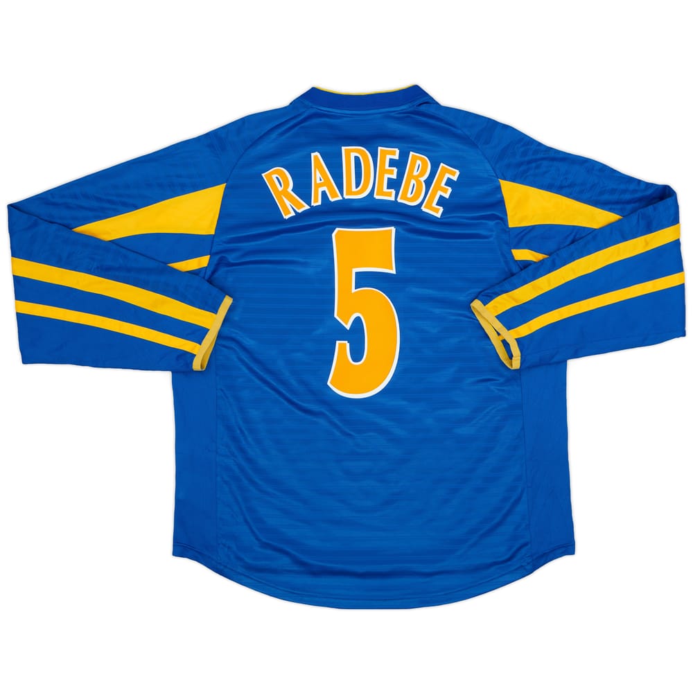 2001-03 Leeds United Away L/S Shirt Radebe #5 - 8/10 - (L)