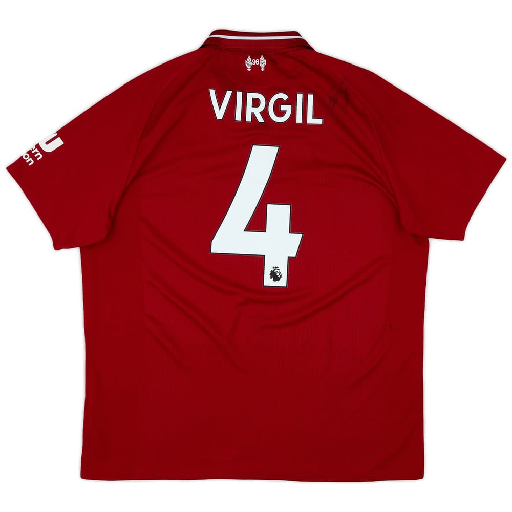 2018-19 Liverpool Home Shirt Virgil #4 - 6/10 - (L)
