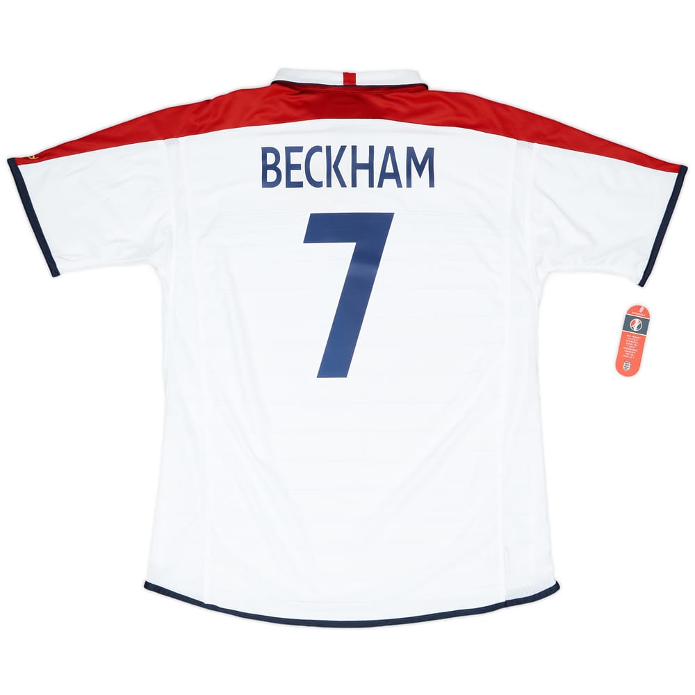 2003-05 England Home Shirt Beckham #7 (XL)