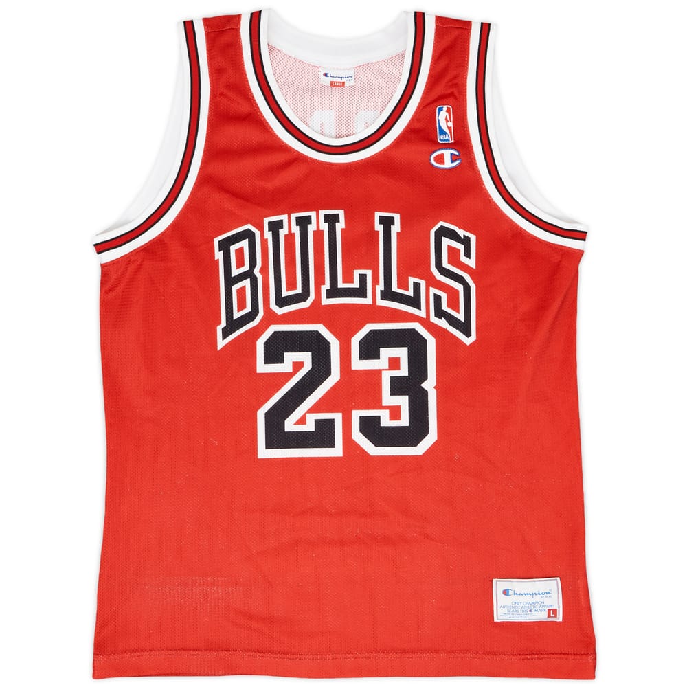 1991-98 Chicago Bulls Jordan #23 Champion Away Jersey - 8/10 - (L)