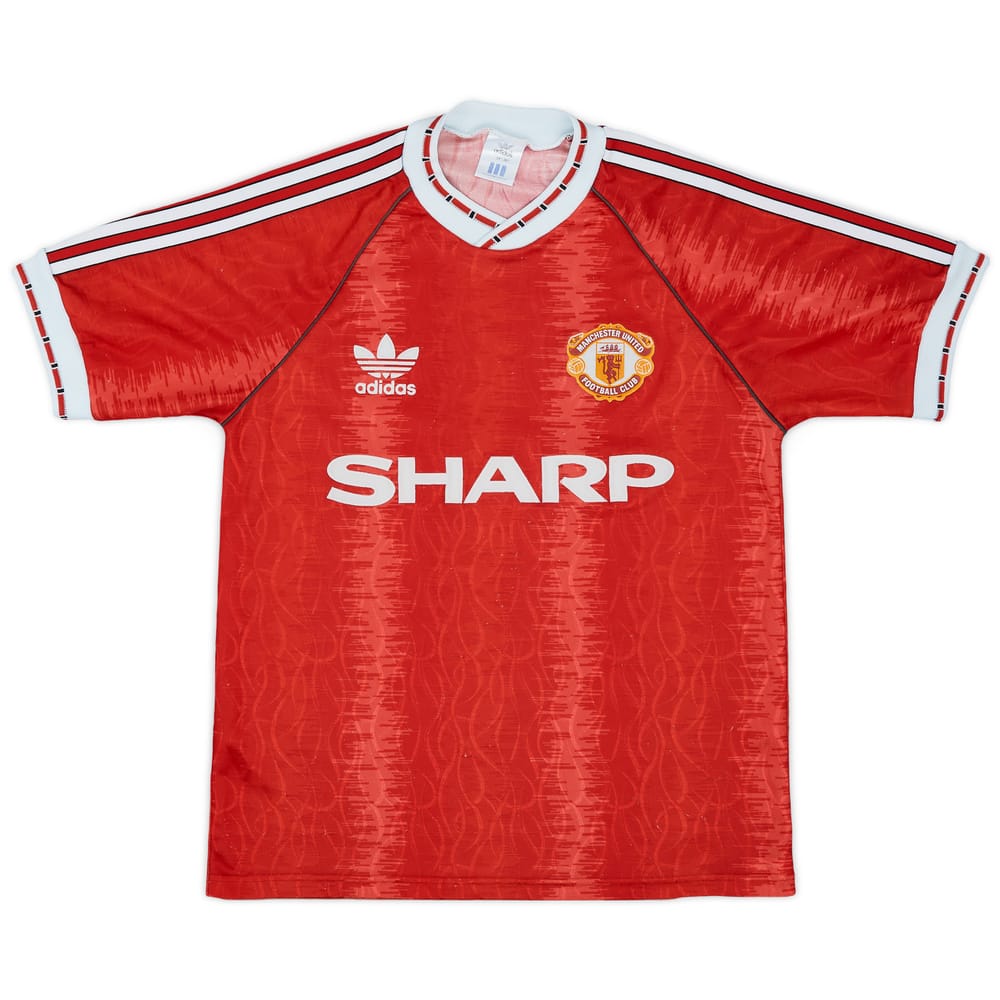 1990-92 Manchester United Home Shirt - 7/10 - (S)