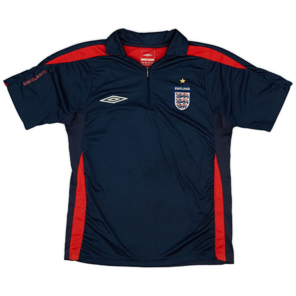 2003-04 England Umbro 1/4 Zip Polo Shirt - 8/10 - (S)
