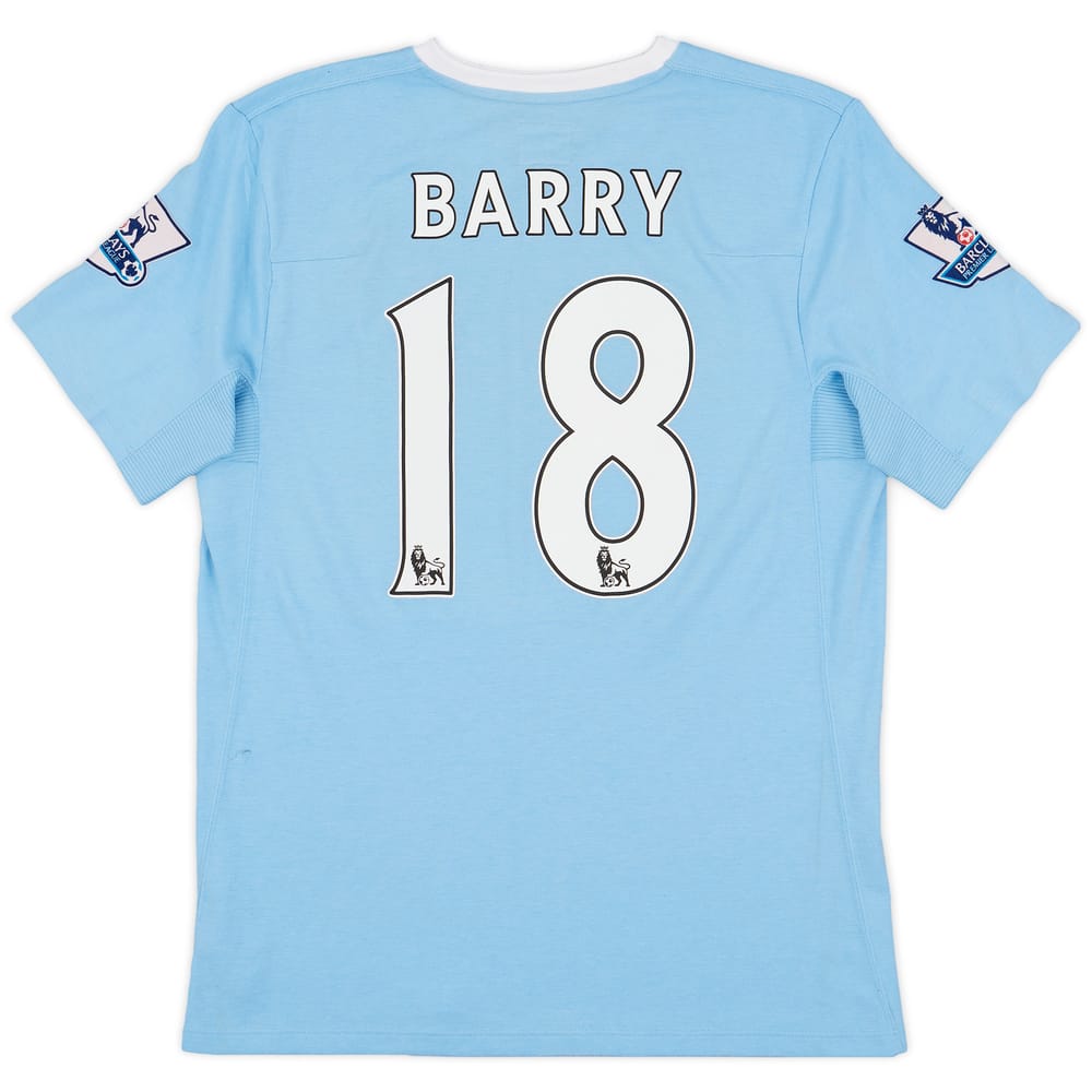 2009-10 Manchester City Home Shirt Barry #18 - 7/10 - (M)