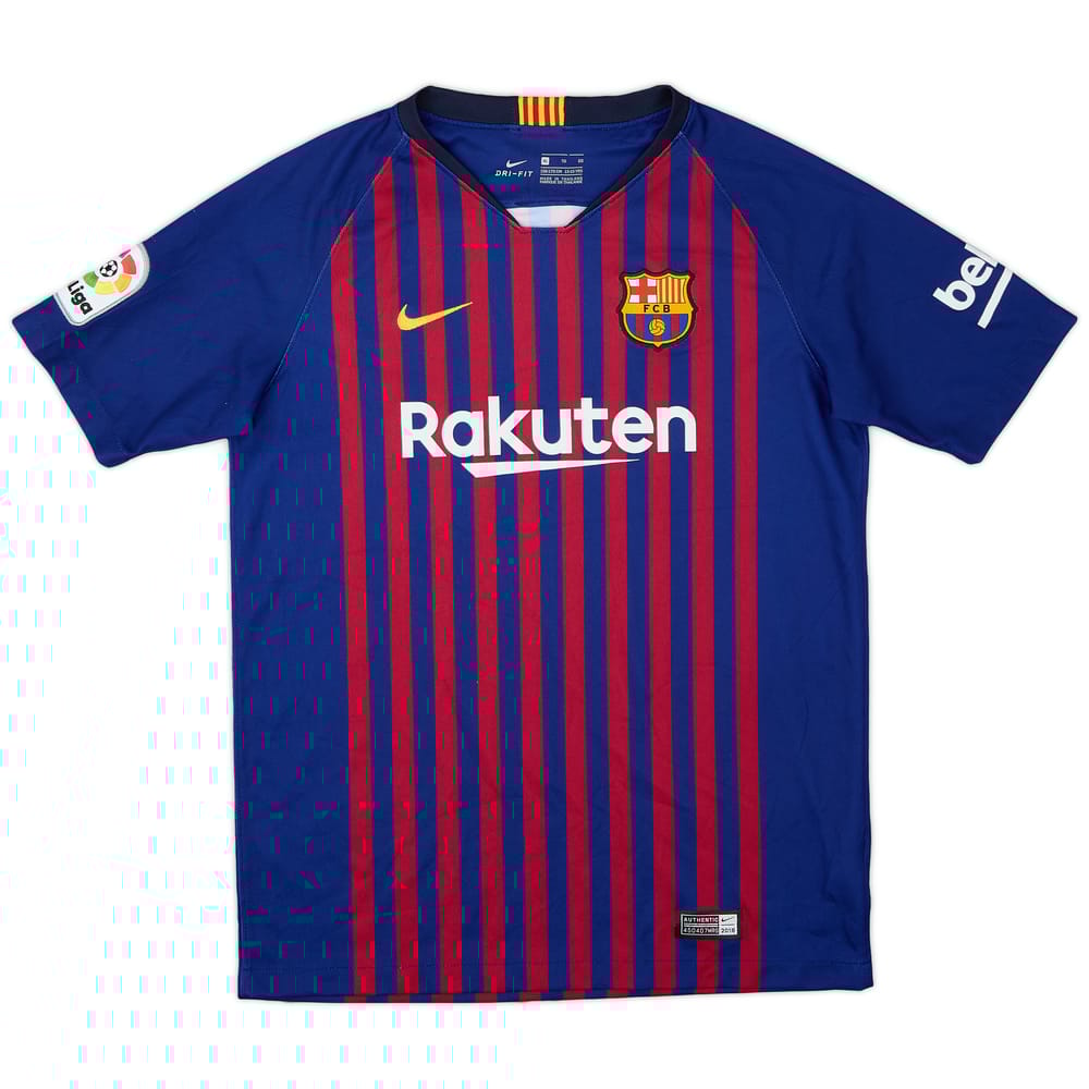 2018-19 Barcelona Home Shirt - 7/10 - (XL.Boys)