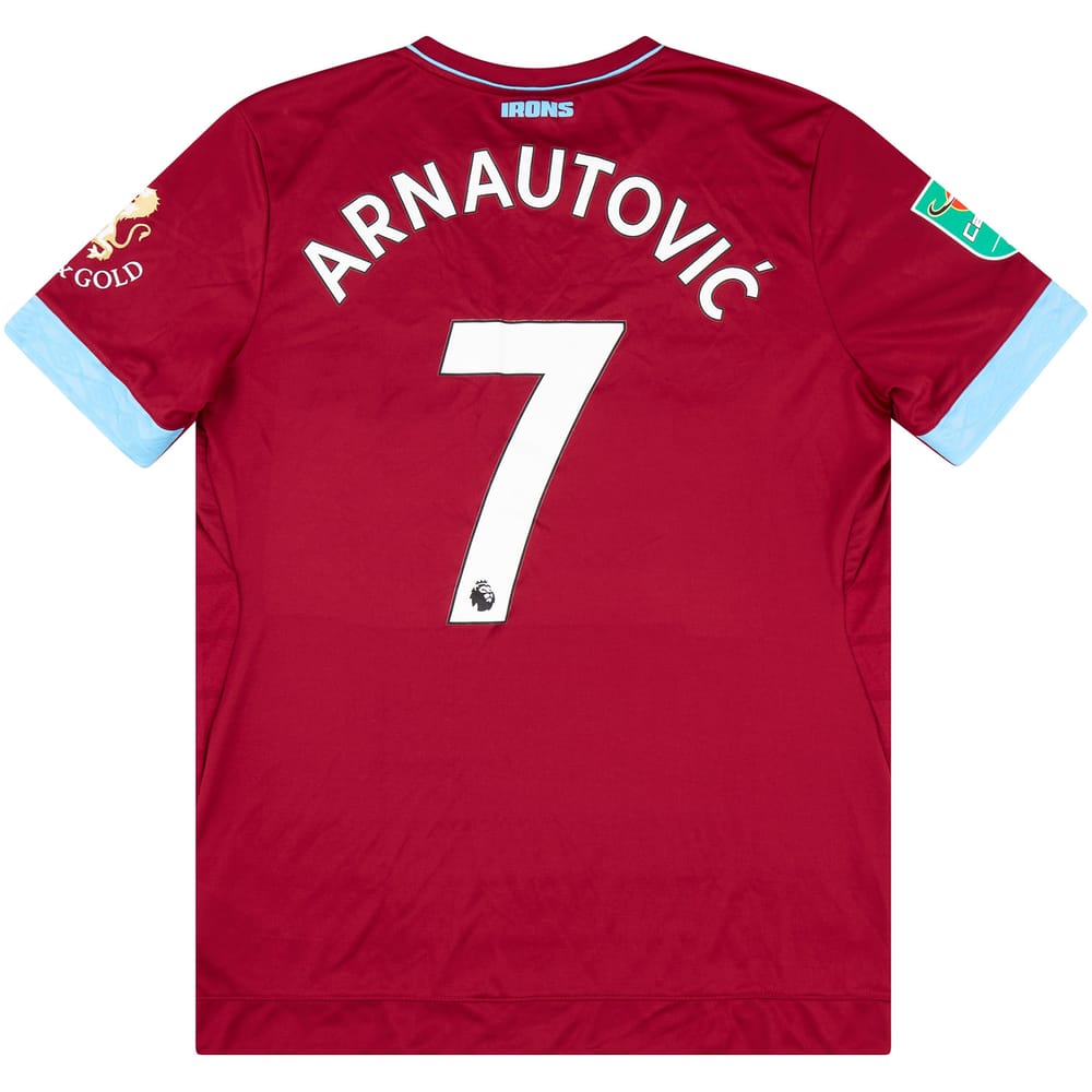 2018-19 West Ham United Match Issue Carabao Cup Home Shirt Arnautovic #7