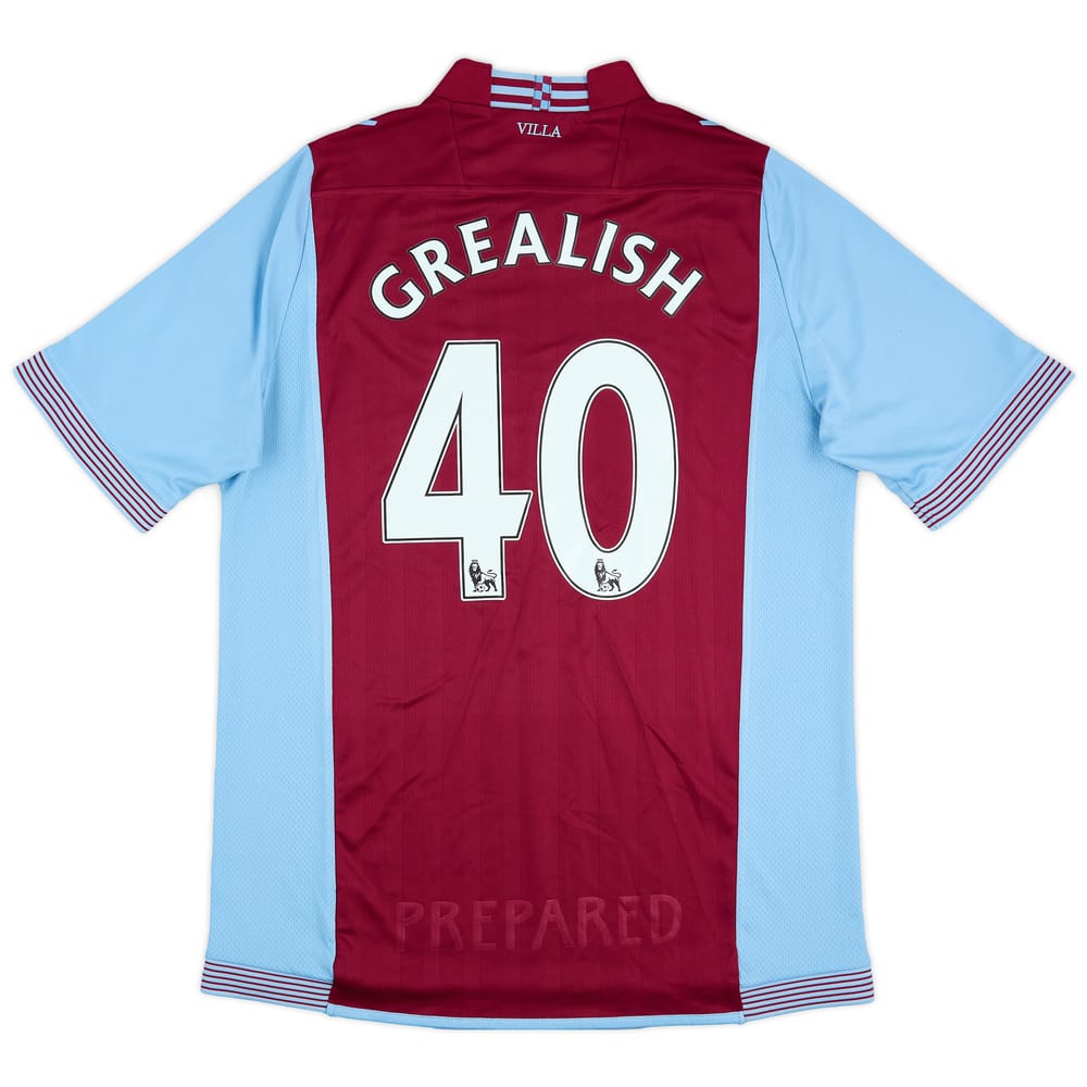 2013-14 Aston Villa Home Shirt Grealish #40 - 6/10 - (XL)
