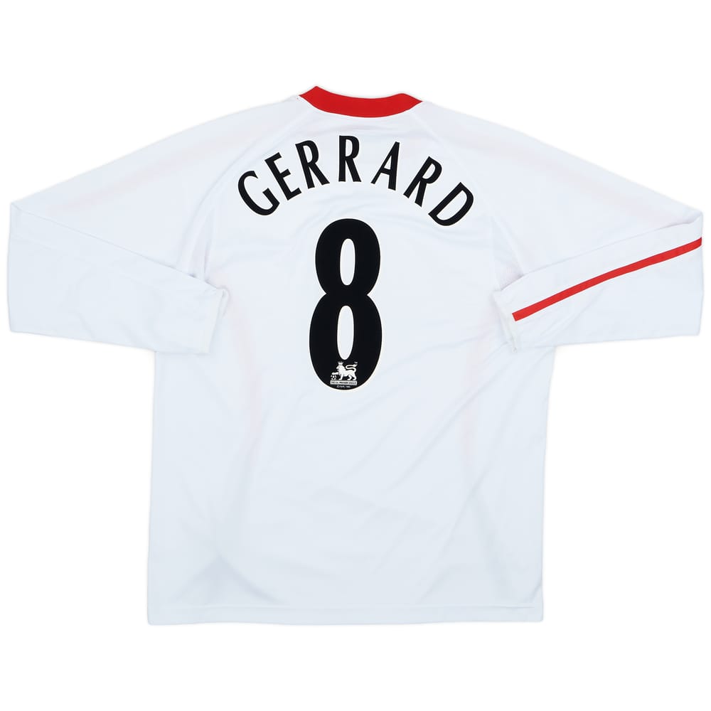 2005-06 Liverpool Away L/S Shirt Gerrard #8 - 8/10 - (L)