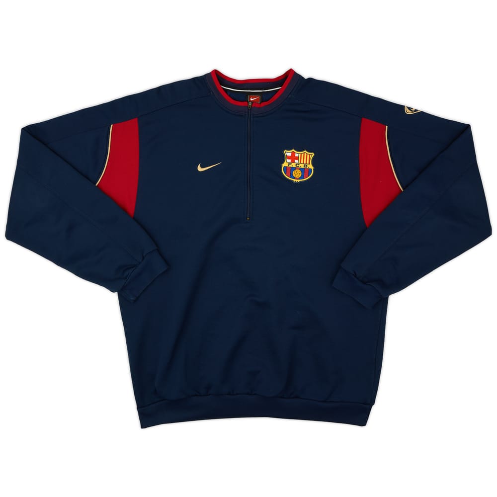 2001-02 Barcelona Nike 1/2 Zip Drill Top - 7/10 - (L)