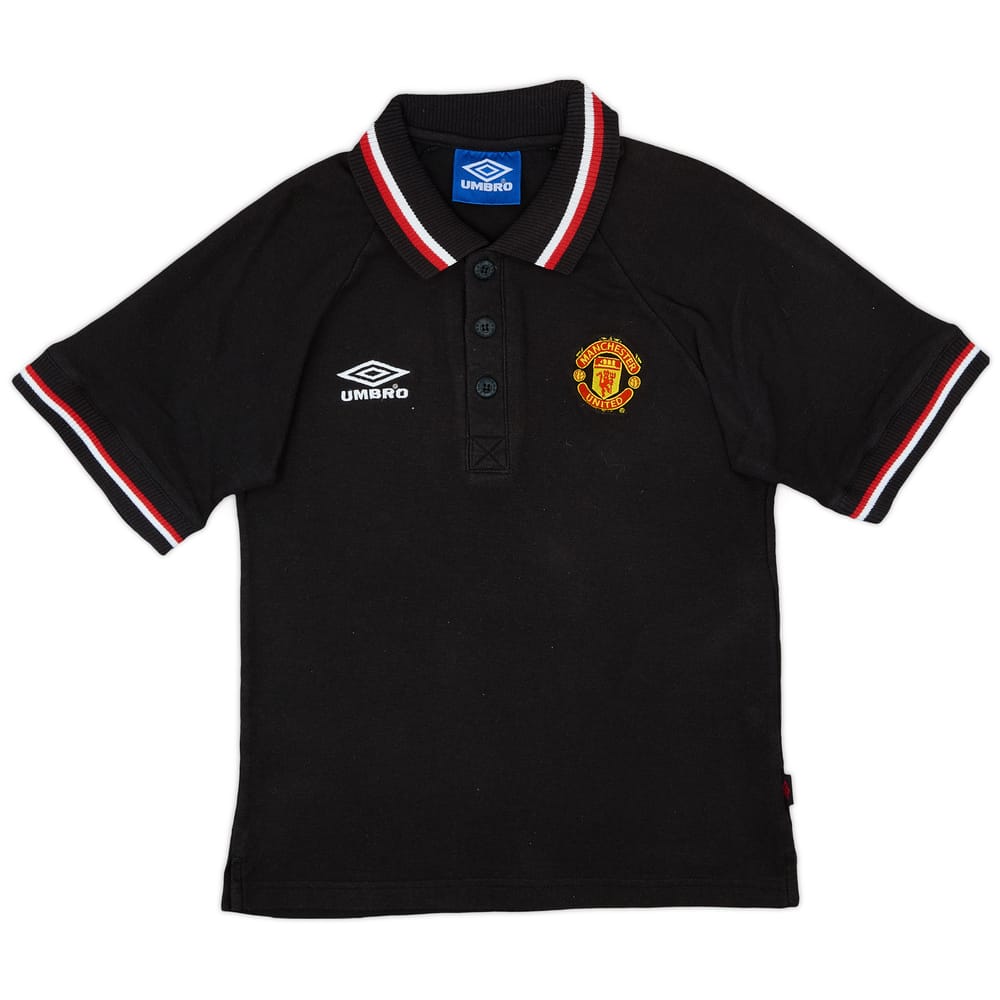 1998-99 Manchester United Umbro Polo Shirt - 9/10 - (XL.Boys)