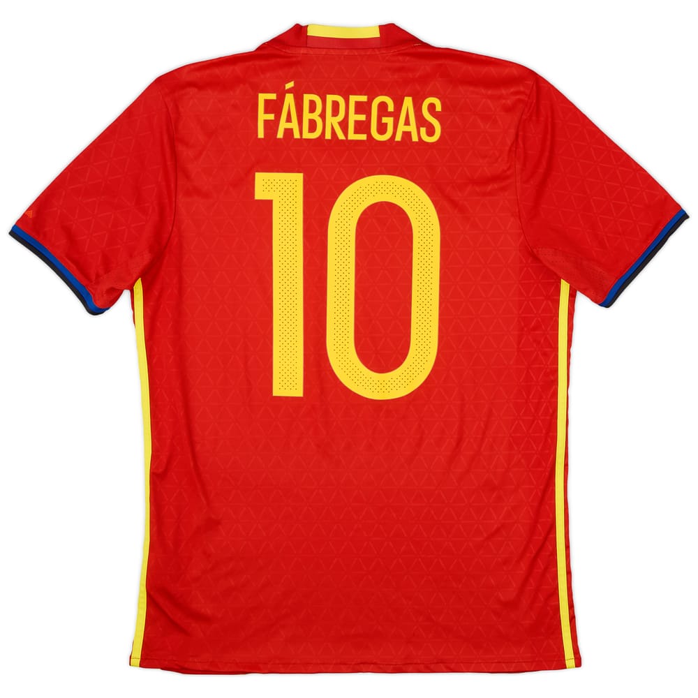2016-17 Spain Home Shirt Fabregas #10 - 8/10 - (M)
