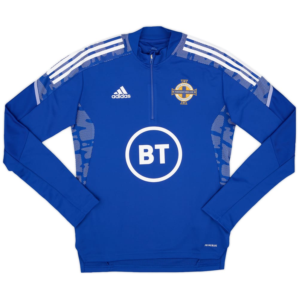 2021-22 Northern Ireland adidas 1/4 Zip Drill Top - 9/10 - (S)