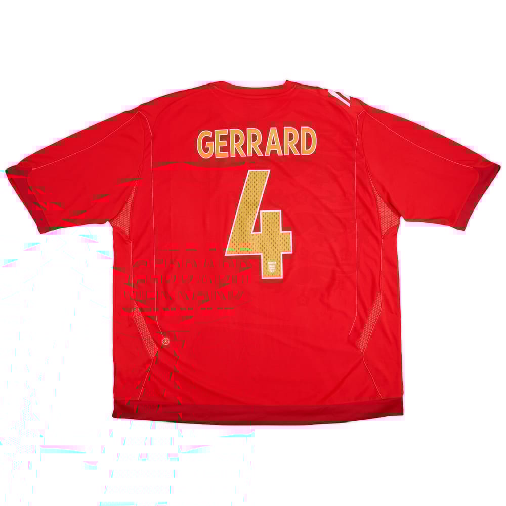 2006-08 England Away Shirt Gerrard #4 - 8/10 - (3XL)