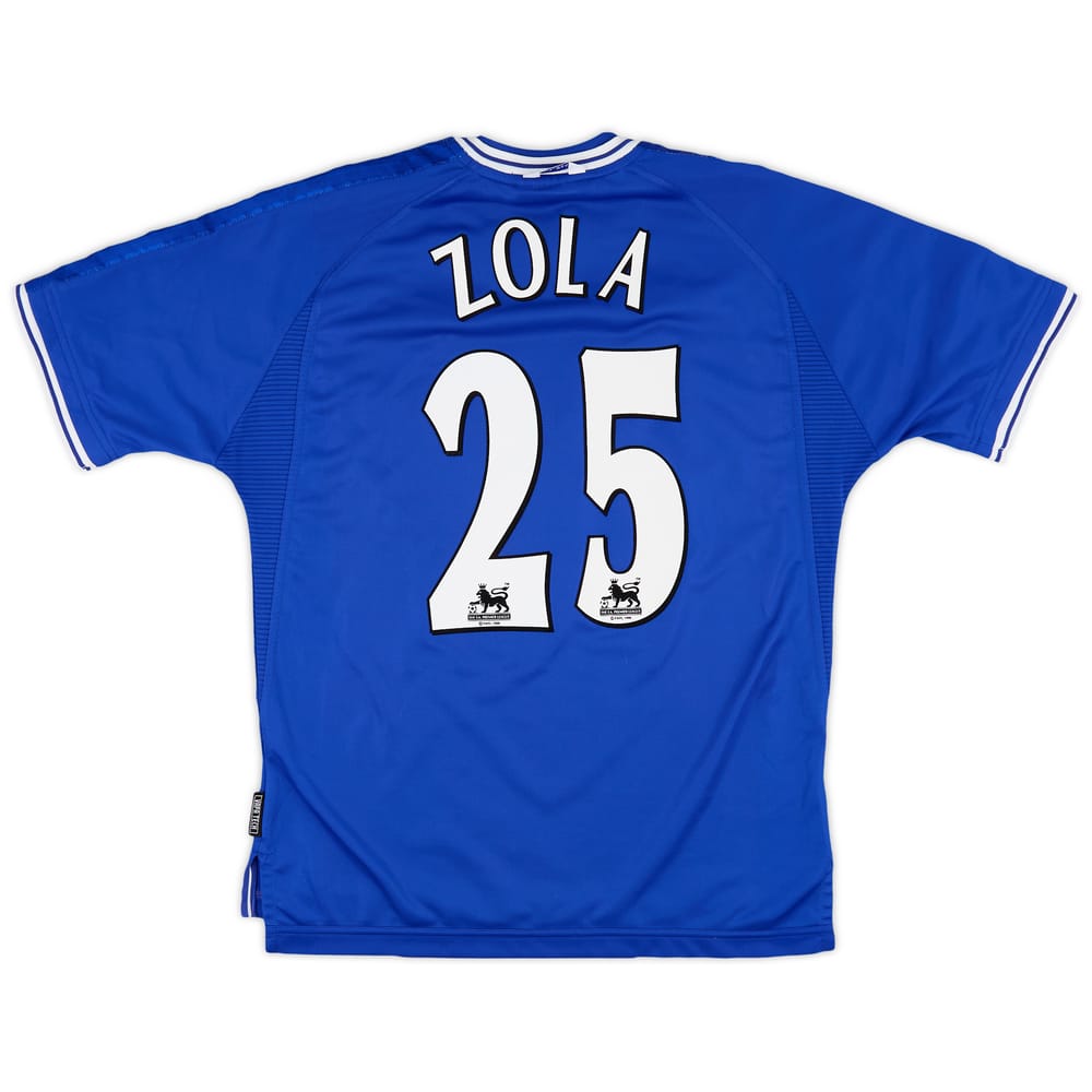 1999-01 Chelsea Home Shirt Zola #25 - 9/10 - (M)