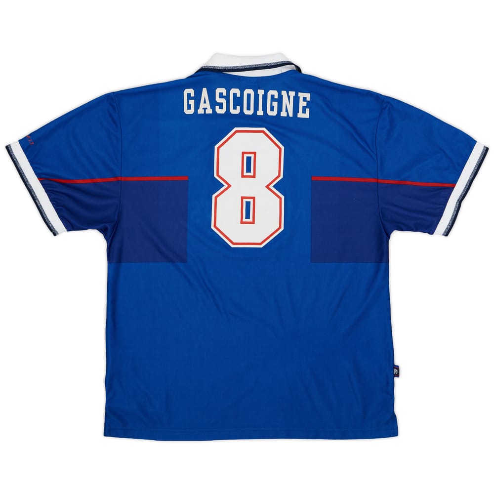 1997-99 Rangers Home Shirt Gascoigne #8 - 8/10 - (XL)