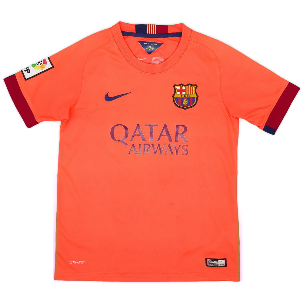 2014-15 Barcelona Away Shirt - 7/10 - (M.Boys)
