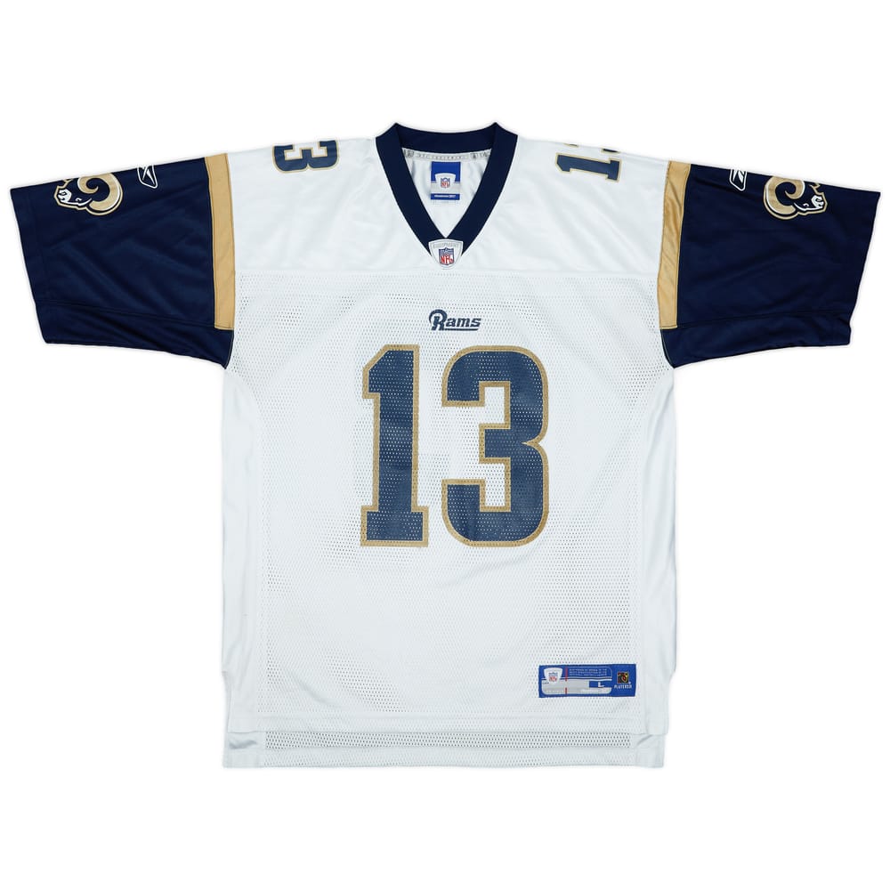2003 St Louis Rams Warner #13 Reebok On Field Away Jersey - 8/10 - (L)