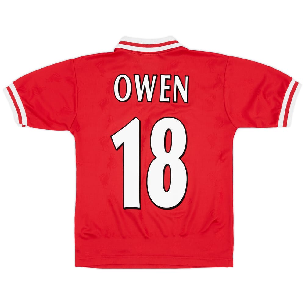 1996-98 Liverpool Home Shirt Owen #18 - 8/10 - (M.Boys)