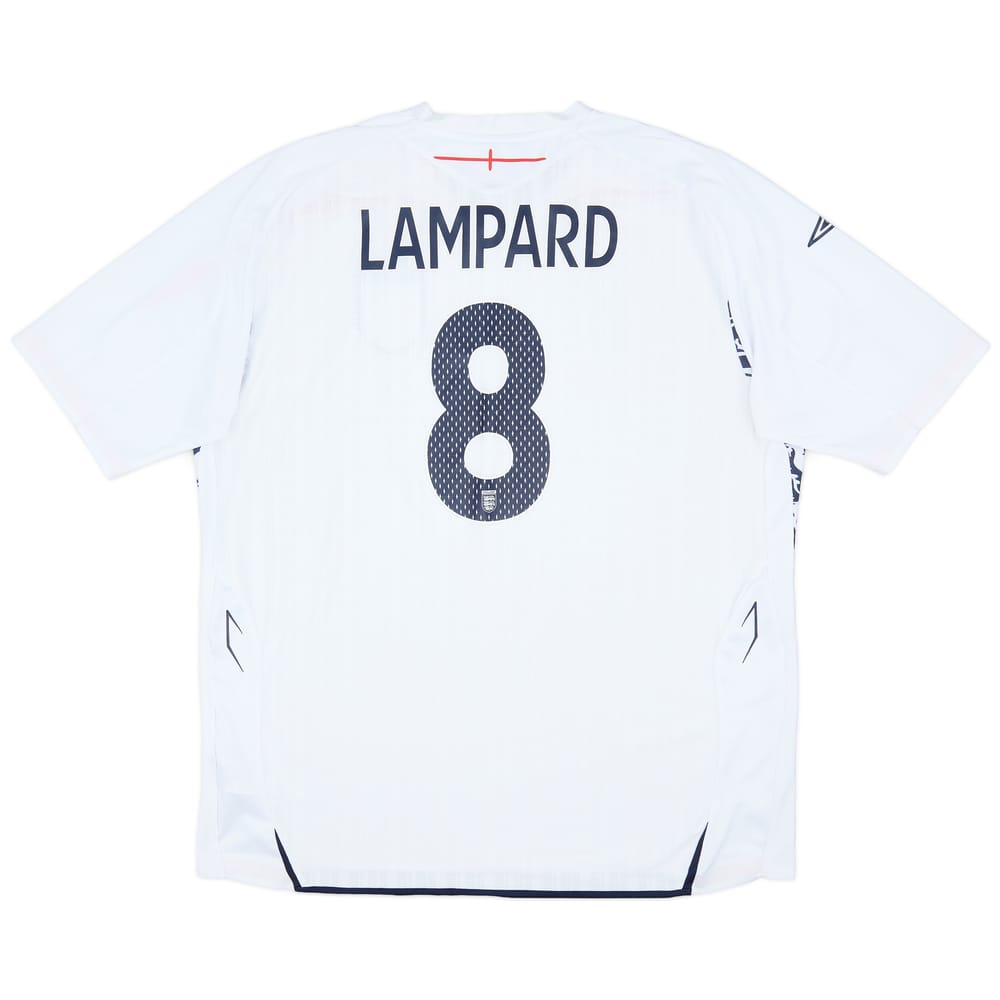 2007-09 England Home Shirt Lampard #8 - 7/10 - (XXL)