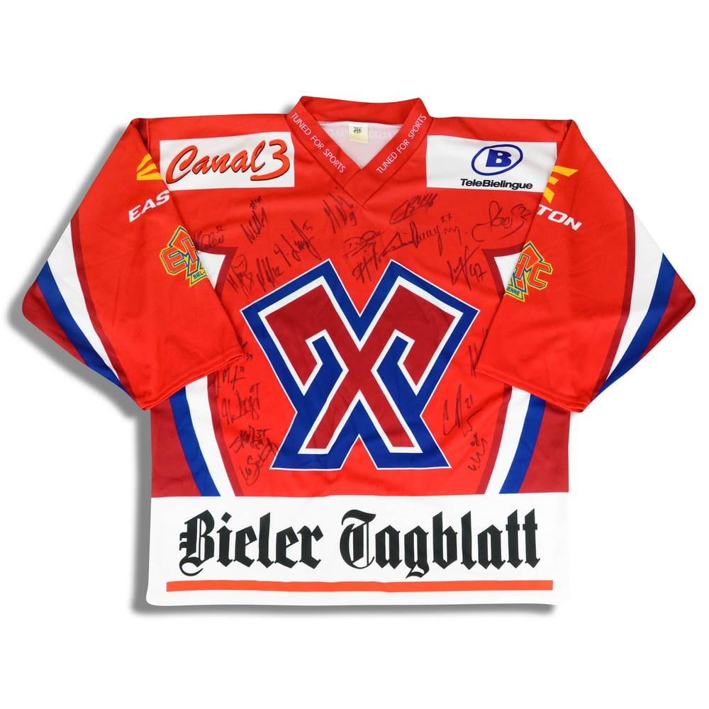 2012-13 EHC Biel TFS Signed Jersey (Home) XXL